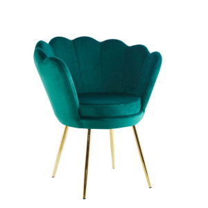 PROMOCJA Fotel velvet zielony /nogi złote/ FR1-FX