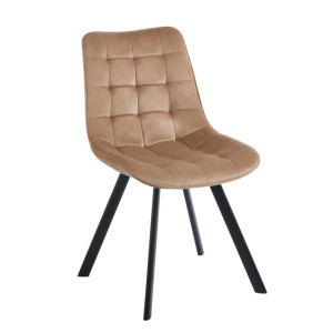 PROMOCJA Krzesło velvet cappuccino J265