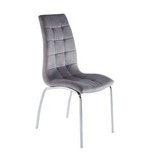 PROMOCJA Krzesło velvet szare DC2-092V