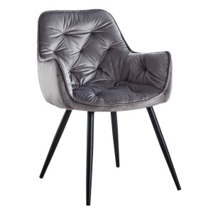 PROMOCJA Krzesło velvet szare HF-058