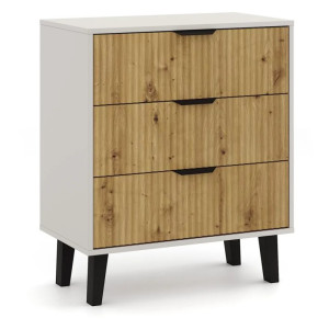 BORG DUO komoda 3s kaszmir / dąb artisan Mebelbos
