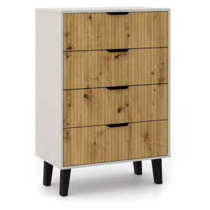 BORG DUO komoda 4s kaszmir / dąb artisan Mebelbos