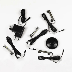 Zestaw LED 4pkt. białe zimne Inox LIVEO