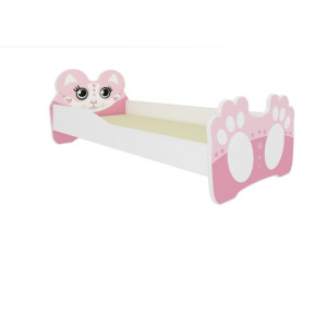 Łóżko z materacem BEAR PINK 140x70 Sosna ADRK