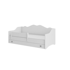 Łóżko z materacem EMKA Gray, White 160x80 Biały ADRK
