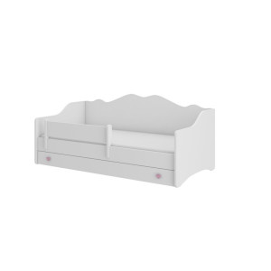 Łóżko z materacem EMKA Pink, White 160x80 Biały ADRK