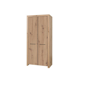 Szafa dwudrzwiowa JANEZ Artisan/Czarny ADRK
