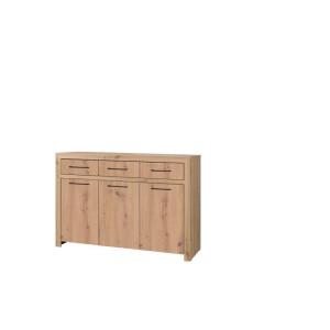 Komoda trzydrzwiowa JANEZ Artisan/Czarny ADRK