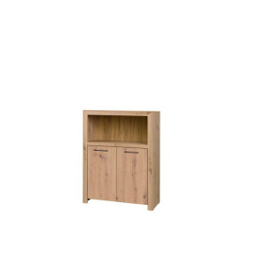 Komoda dwudrzwiowa JANEZ Artisan/Czarny ADRK