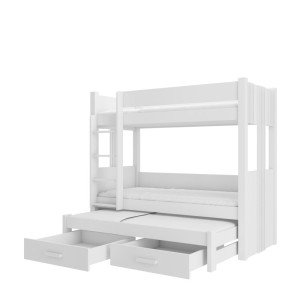 Łóżko piętrowe trzyosobowe ARTEMA 180x80 Biały ADRK