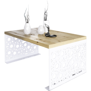 Stolik kawowy RINA 100x60 Biały/Artisan ADRK