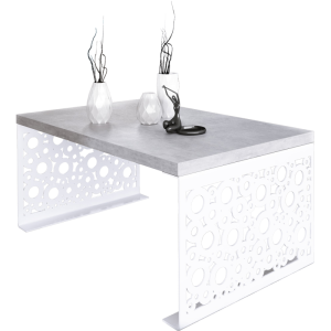 Stolik kawowy RINA 100x60 Biały/Beton ADRK