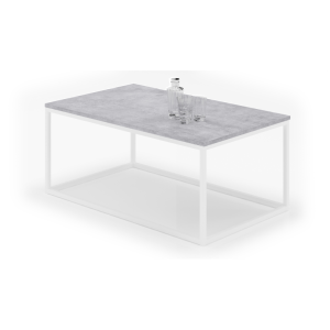Stolik kawowy NARISA 100x60 Biały/Beton ADRK