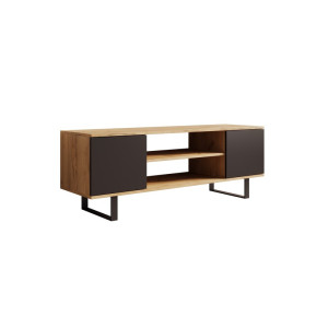 Szafka RTV Lofter 135 cm Dąb Craft/Czarny ADRK