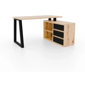Biurko narożne Iwo II Dąb Artisan/Czarny ADRK