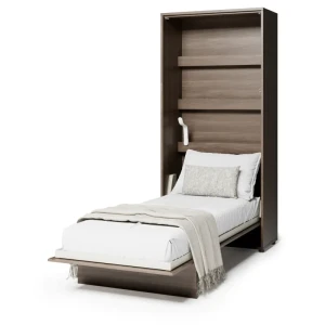 PROMOCJA Półkotapczan pionowy 90x200 Bed Concept BC-03 Lenart dąb dunin