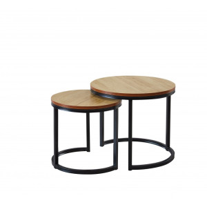 PROMOCJA Ława dąb naturalny 50x50cm + 40x40cm ZY-08