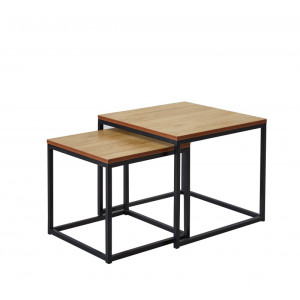 PROMOCJA Ława dąb naturalny 50x50cm + 40x40cm ZY-07