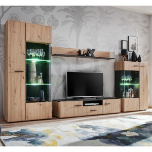 Meblościanka SOLIDO dąb artisan Furnival