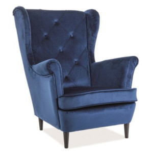 Fotel Lady velvet Signal Granatowy