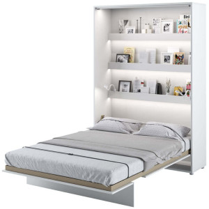 Półkotapczan pionowy 140x200 Bed Concept BC-01 Lenart Biały połysk