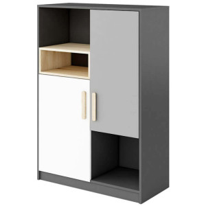 Komoda Pok PO-06 grafit / buk ibsen Lenart