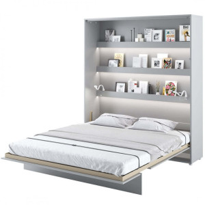 PROMOCJA Półkotapczan pionowy 180x200 Bed Concept BC-13 Lenart Szary