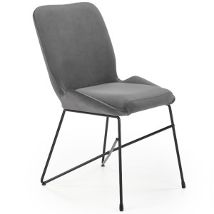 Krzesło tapicerowane K454 Halmar Szary/Czarny