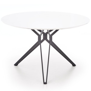 Stół okrągły wys. 76 cm biało-czarny