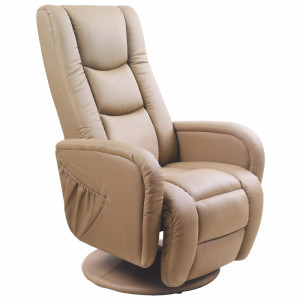 Recliner z funkcją masażu PULSAR Halmar Jasny brązowy