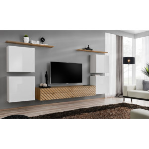 PROMOCJA Meblościanka Switch IV biały/wotan ASM