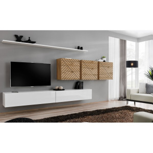 PROMOCJA Meblościanka Switch VII biały/wotan ASM