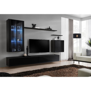 PROMOCJA Meblościanka Switch XII czarny ASM