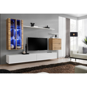PROMOCJA Meblościanka Switch XII wotan/biały ASM