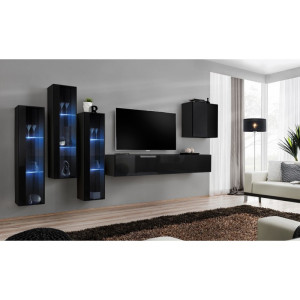 PROMOCJA Meblościanka Switch XIII czarny ASM