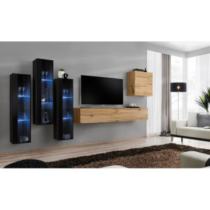 PROMOCJA Meblościanka Switch XIII czarny/wotan SW13 ASM