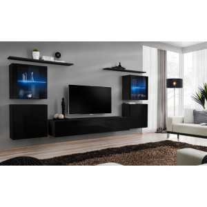 PROMOCJA Meblościanka Switch XIV czarny ASM