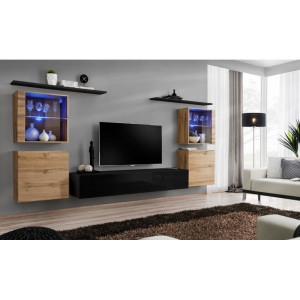 PROMOCJA Meblościanka Switch XIV wotan/czarny ASM