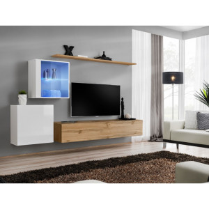 PROMOCJA Meblościanka Switch XV biały/wotan SW15 ASM