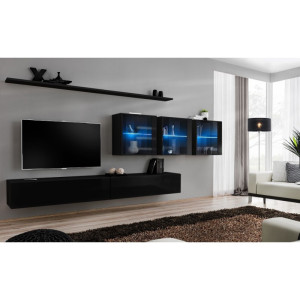 PROMOCJA Meblościanka Switch XVII czarny ASM