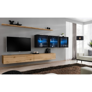 PROMOCJA Meblościanka Switch XVII wotan/czarny SW17 ASM