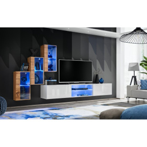 PROMOCJA Meblościanka Switch XXII wotan/biały ASM