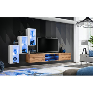 PROMOCJA Meblościanka Switch XXII biały/wotan ASM