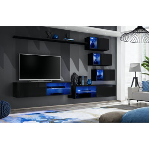 PROMOCJA Meblościanka Switch XXIV czarny ASM