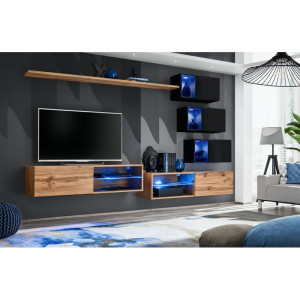 PROMOCJA Meblościanka Switch XXIV wotan/czarny ASM