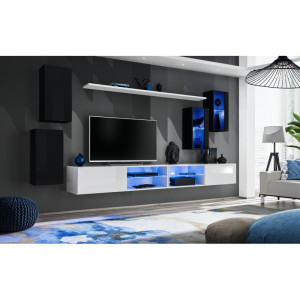 PROMOCJA Meblościanka Switch XXV czarny/biały ASM