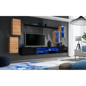 PROMOCJA Meblościanka Switch XXV wotan/czarny ASM