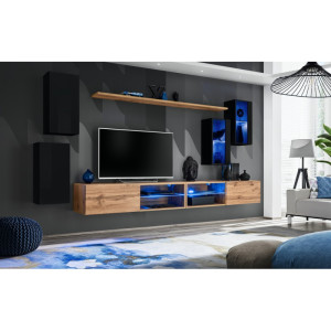 PROMOCJA Meblościanka Switch XXV czarny/wotan ASM