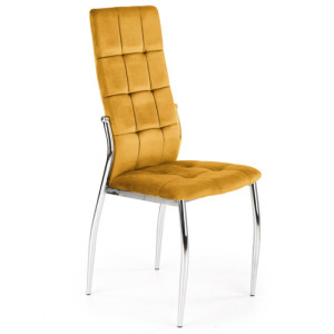 Krzesło tapicerowane K416 velvet Halmar Żółty