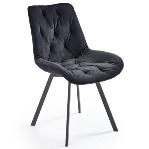 Krzesło tapicerowane K519 velvet Halmar Czarny
